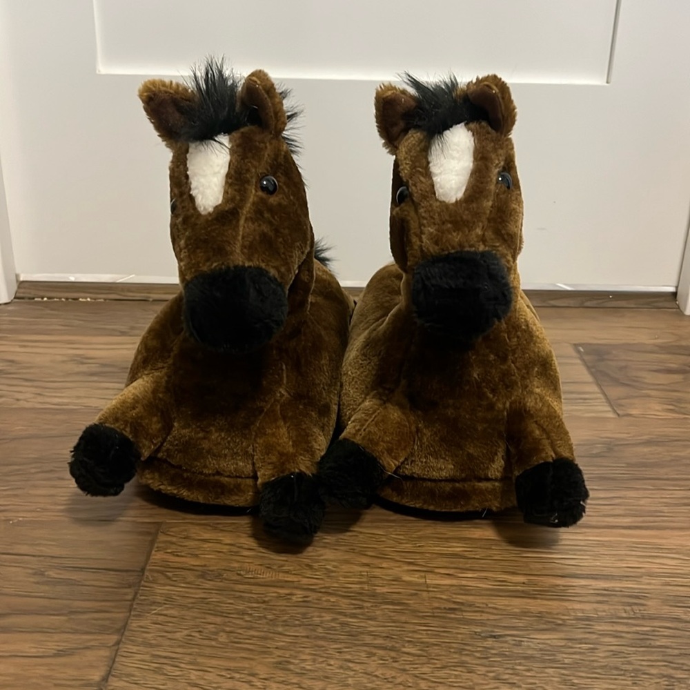 Happy Feet Horse Slippers.